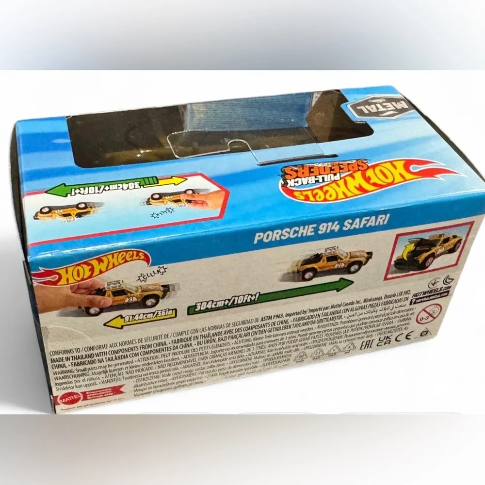 Yellow Porsche 914 Safari Pull-Back Toy Car
